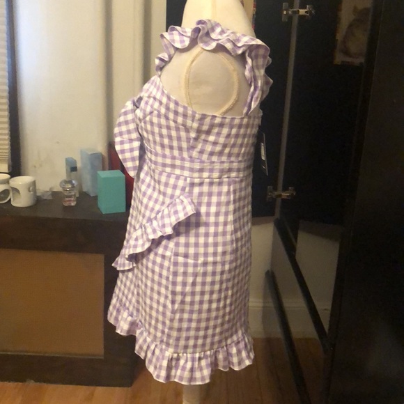 Fashion nova purple and white checkered dress - Picture 5 of 7